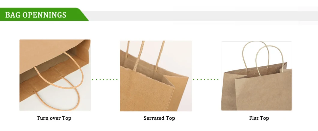 Eco Friendly Food Packaging Brown Kraft Takeaway Paper Bag