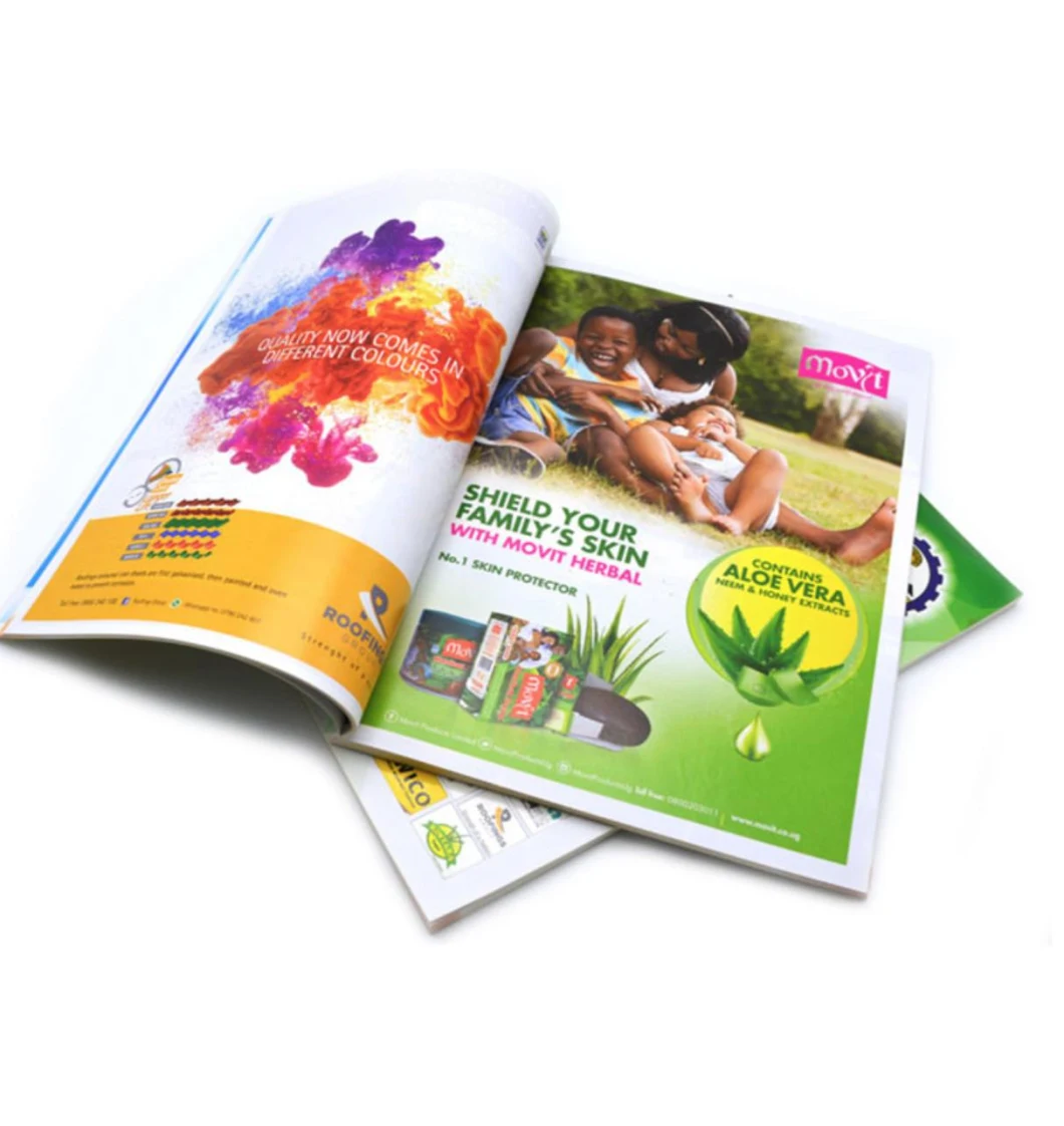 Full Color Paper Printing Custom Cheap Perfect Binding Color Brochure / Magazine Catalog