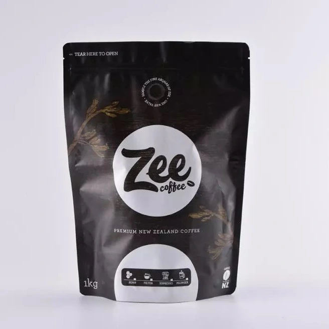 Printed Ziplock Laminated Stand up Pouch Kraft Paper Plastic Packing Frozen Sea Food Coffee Tea Snack Fruit Tobacco Compostable Biodegradable Packaging Bag