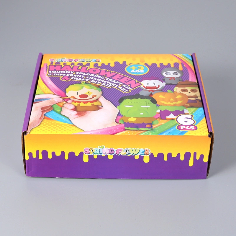 Wholesale colorful Hallowmas Children Toys Shipping Box Folding Mailer Box Custom Design Apparel Shoes Gift Packaging Box Corrugated Package