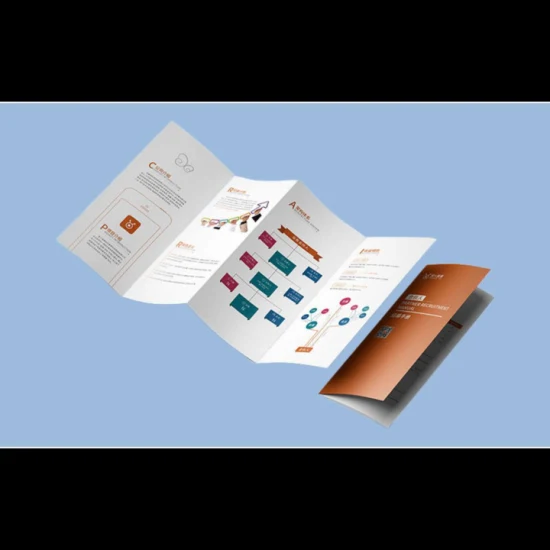 Custom Printing Paper Kitchen Menu Catalog Tri-Fold Brochure with Low Cost