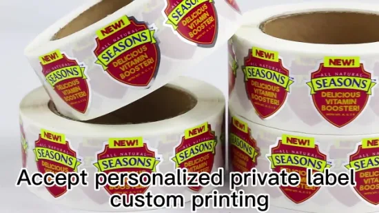 Factory Direct Sale Adhesive Waterproof Food Product Labels Custom Company Logo Printed Stickers